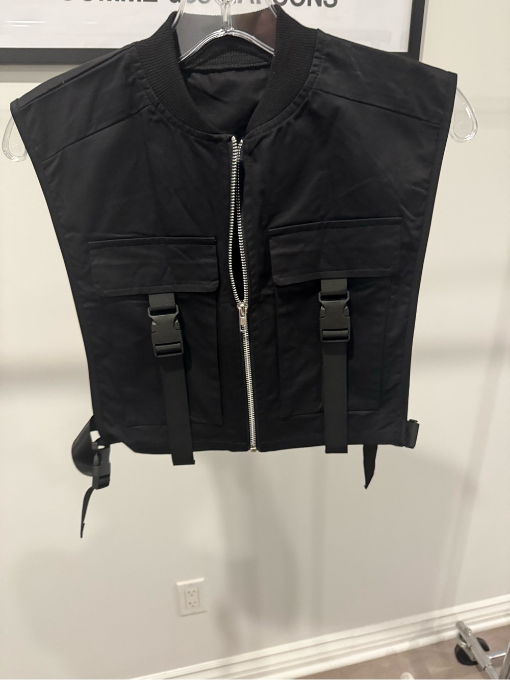 Black Tactical Utility Vest Jacket - Unbranded